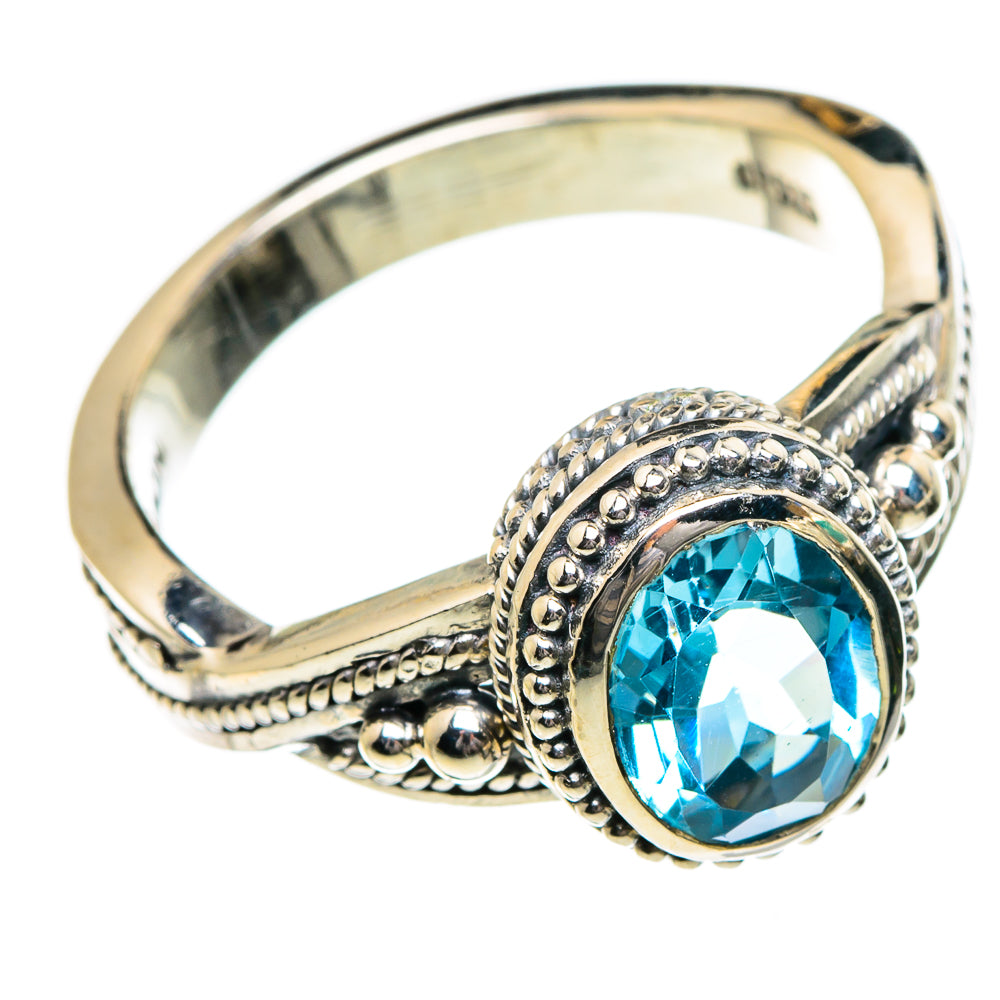 Blue Topaz Rings handcrafted by Anasilvercos - RING87233