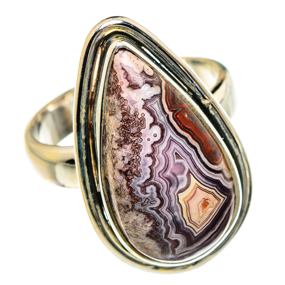 Crazy Lace Agate Rings handcrafted by Anasilvercos - RING87239