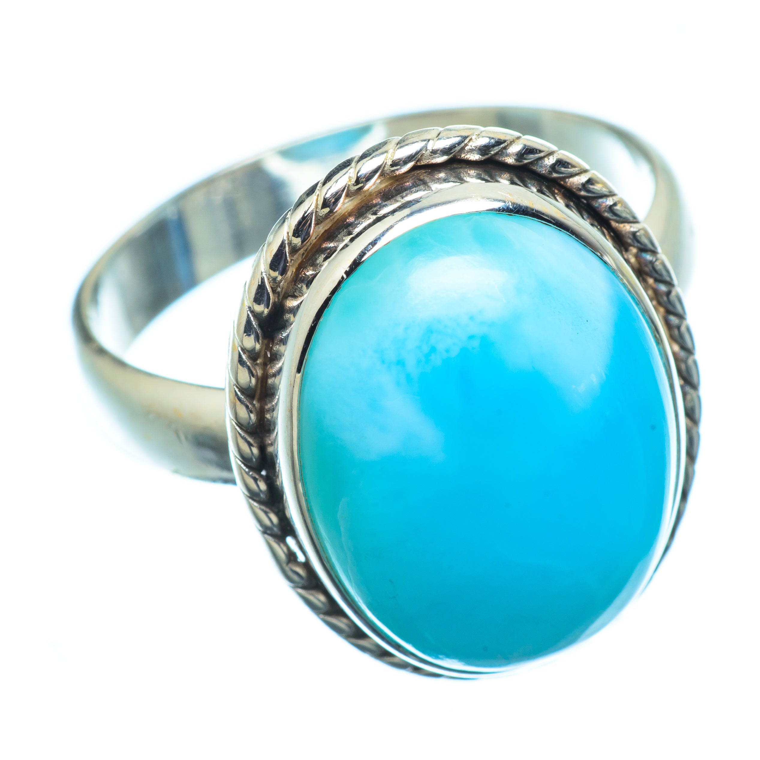 Larimar Rings handcrafted by Anasilvercos - RING8724