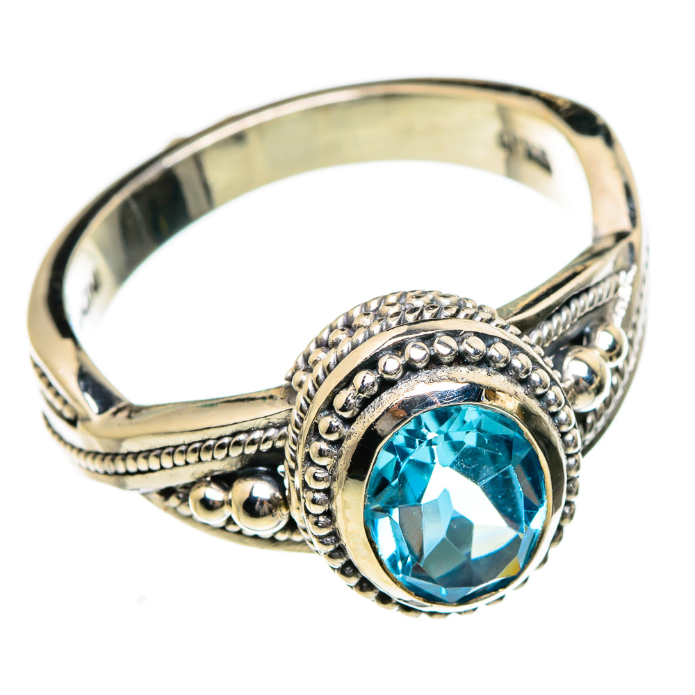 Blue Topaz Rings handcrafted by Anasilvercos - RING87241