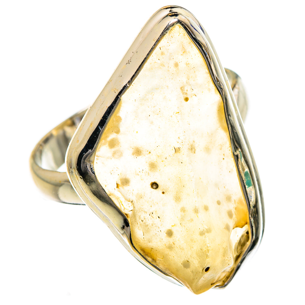 Libyan Desert Glass Rings handcrafted by Anasilvercos - RING87243
