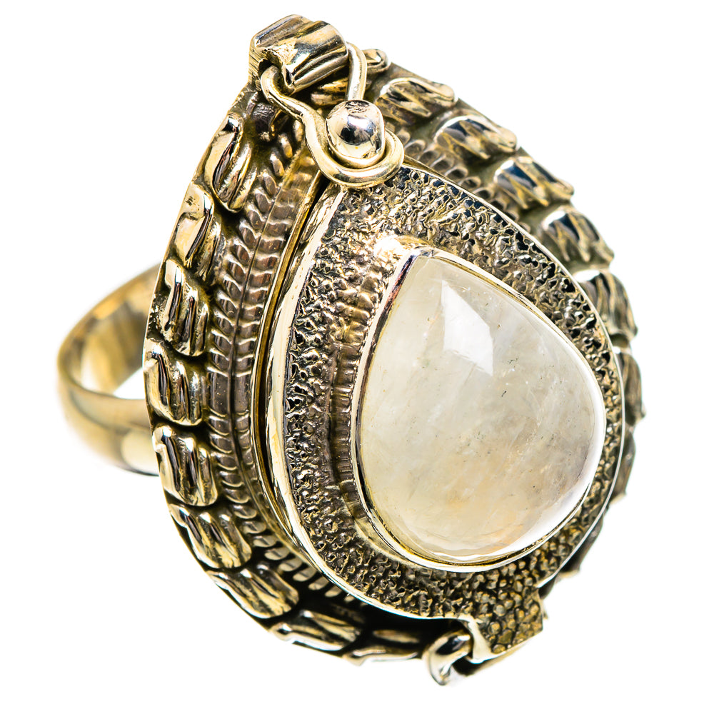 Rainbow Moonstone Rings handcrafted by Anasilvercos - RING87249