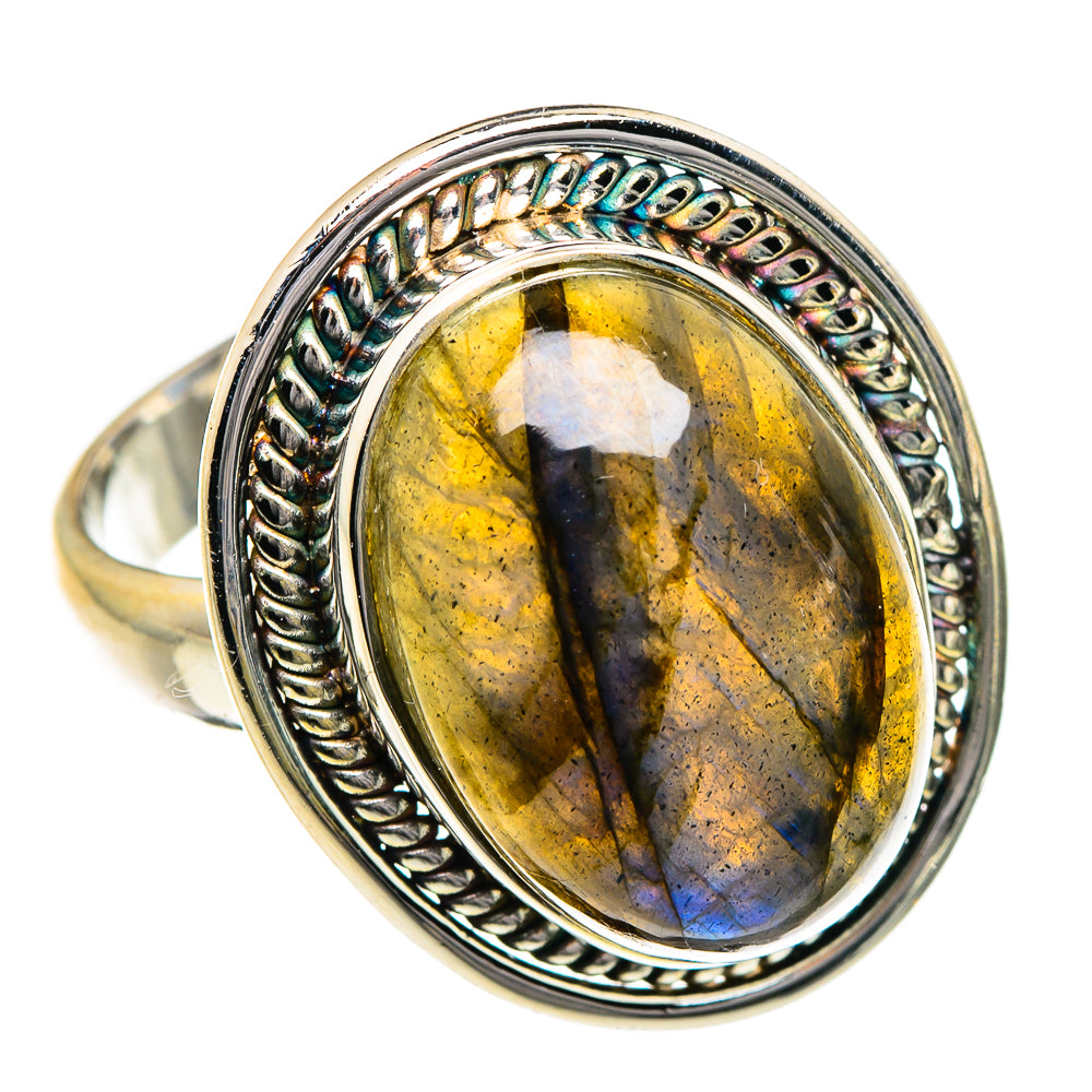 Labradorite Rings handcrafted by Anasilvercos - RING87251