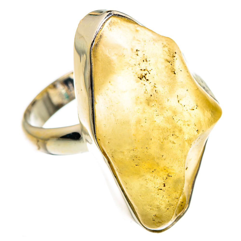 Libyan Desert Glass Rings handcrafted by Anasilvercos - RING87265