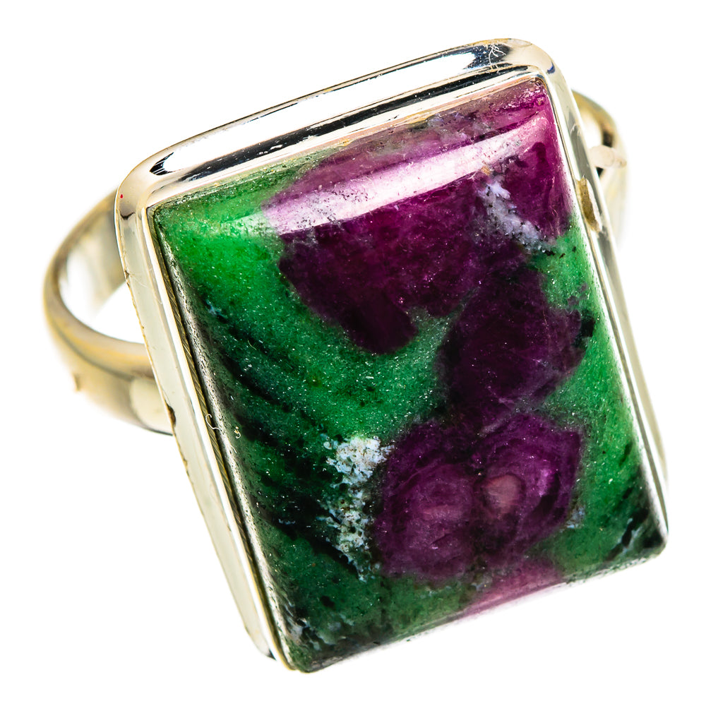Ruby Zoisite Rings handcrafted by Anasilvercos - RING87274