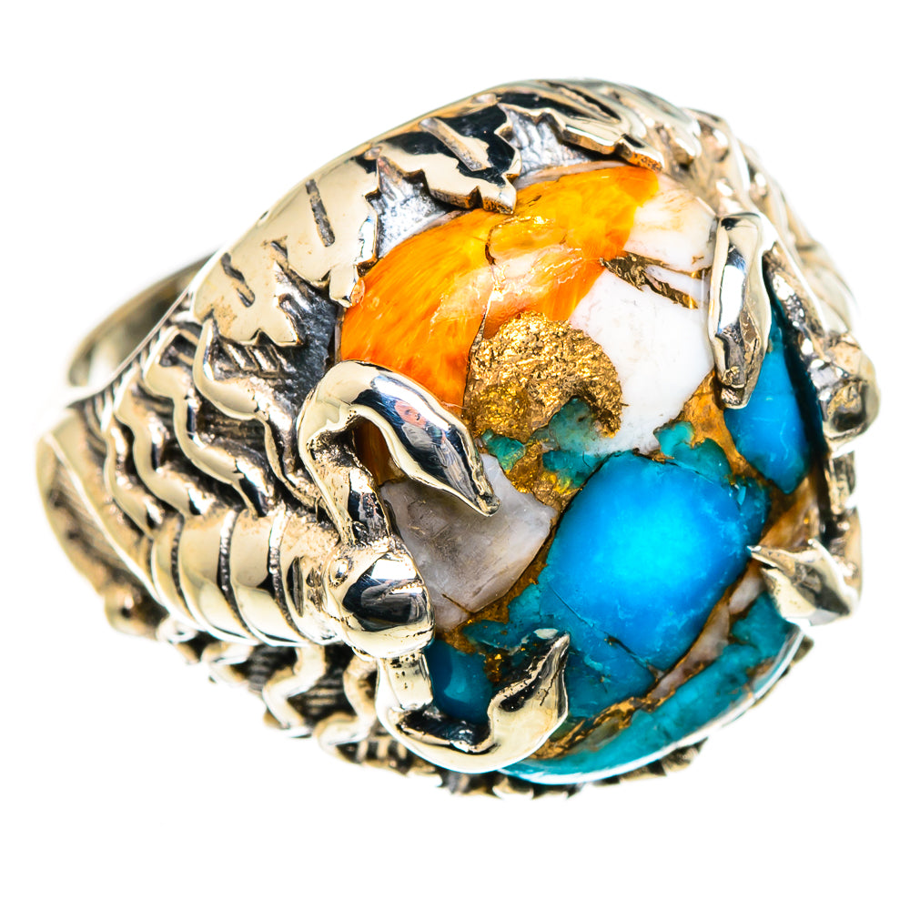 Spiny Oyster Turquoise Rings handcrafted by Anasilvercos - RING87276
