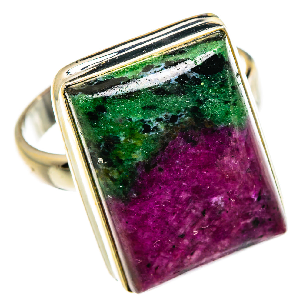 Ruby Zoisite Rings handcrafted by Anasilvercos - RING87300