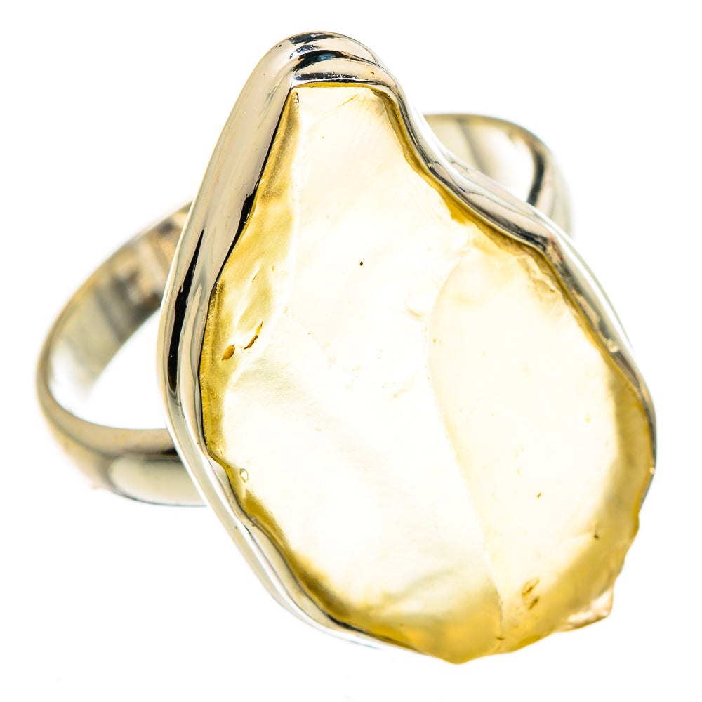 Libyan Desert Glass Rings handcrafted by Anasilvercos - RING87314