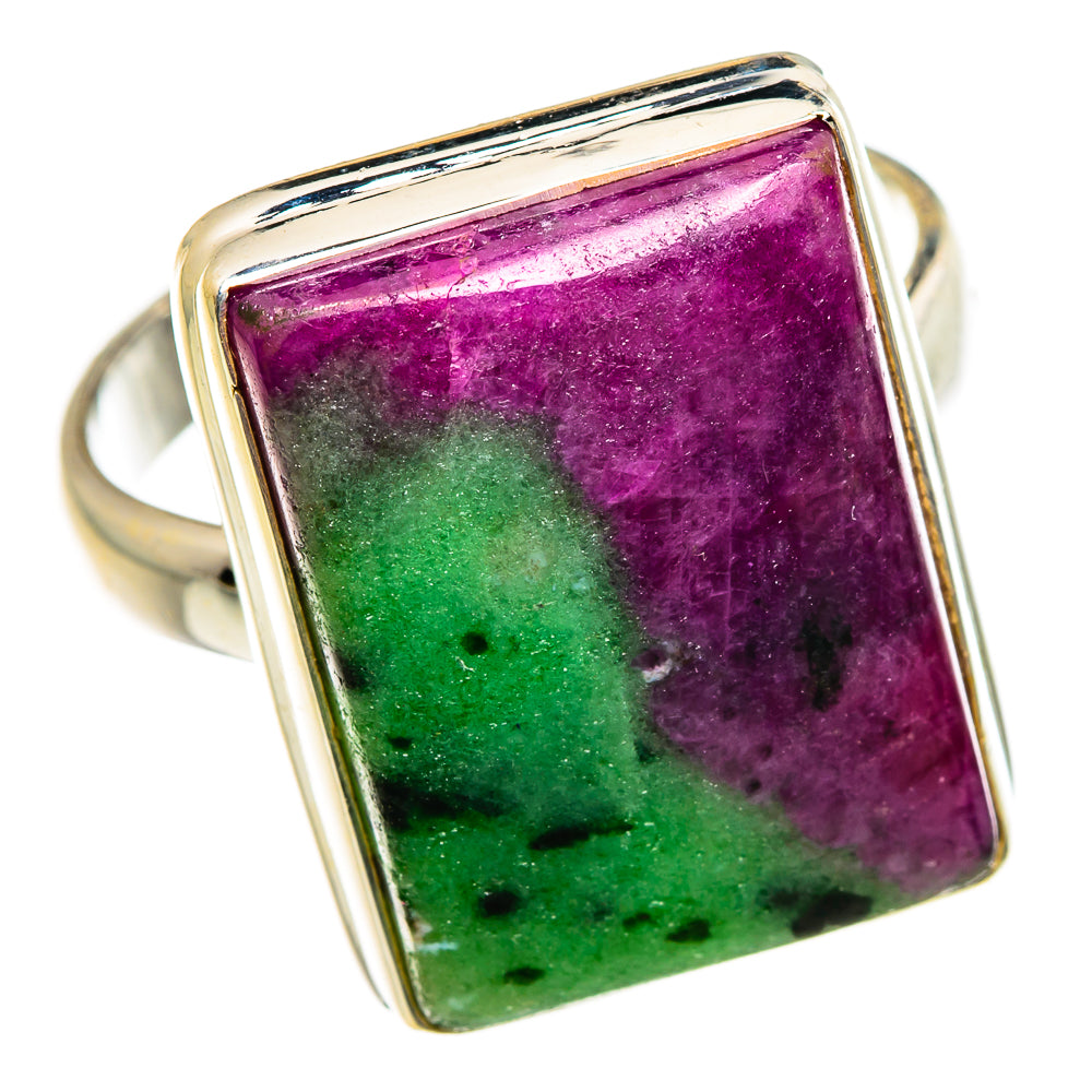 Ruby Zoisite Rings handcrafted by Anasilvercos - RING87316
