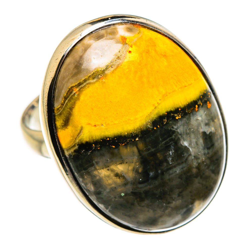 Bumble Bee Jasper Rings handcrafted by Anasilvercos - RING87318
