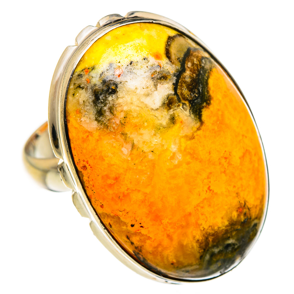 Bumble Bee Jasper Rings handcrafted by Anasilvercos - RING87319