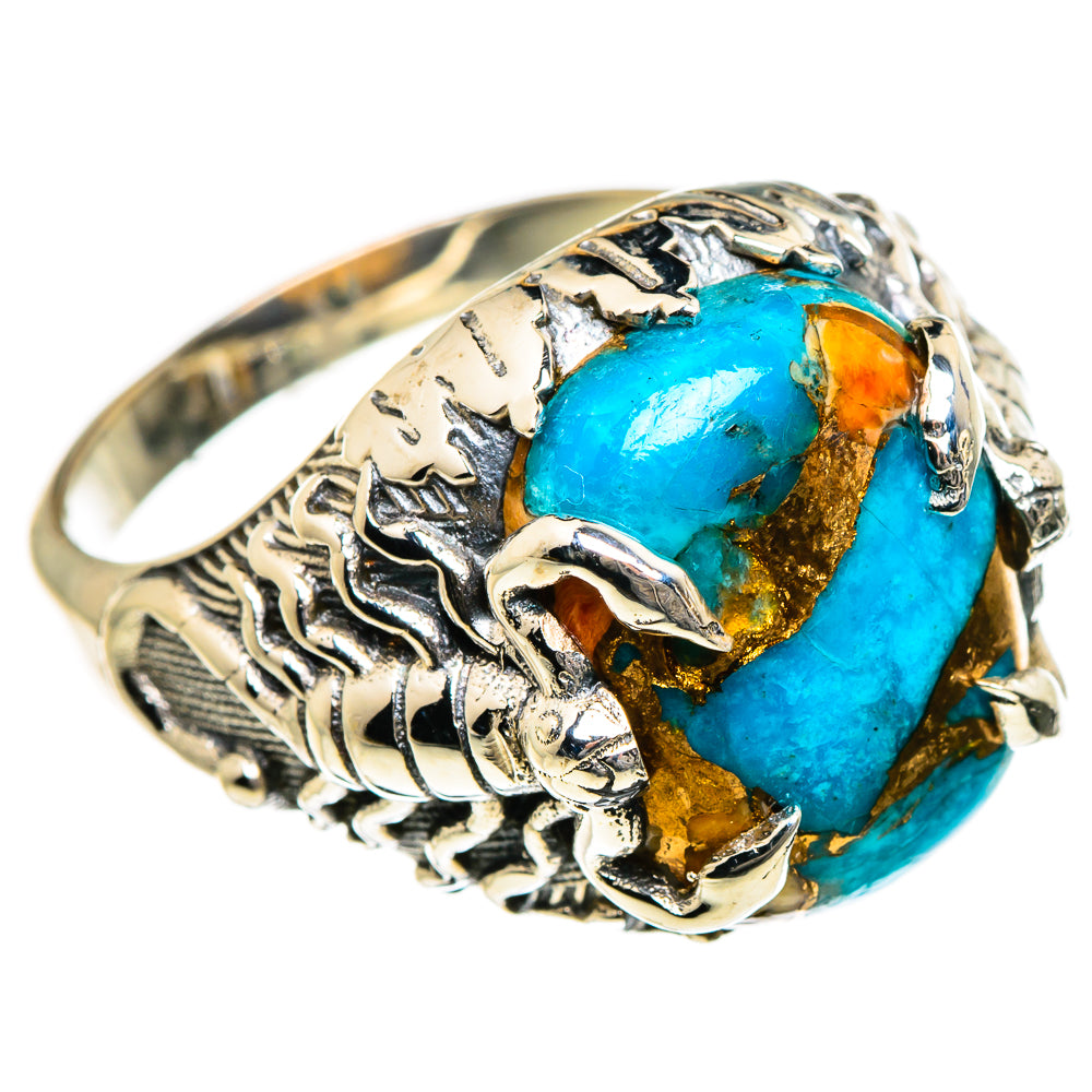 Spiny Oyster Turquoise Rings handcrafted by Anasilvercos - RING87320