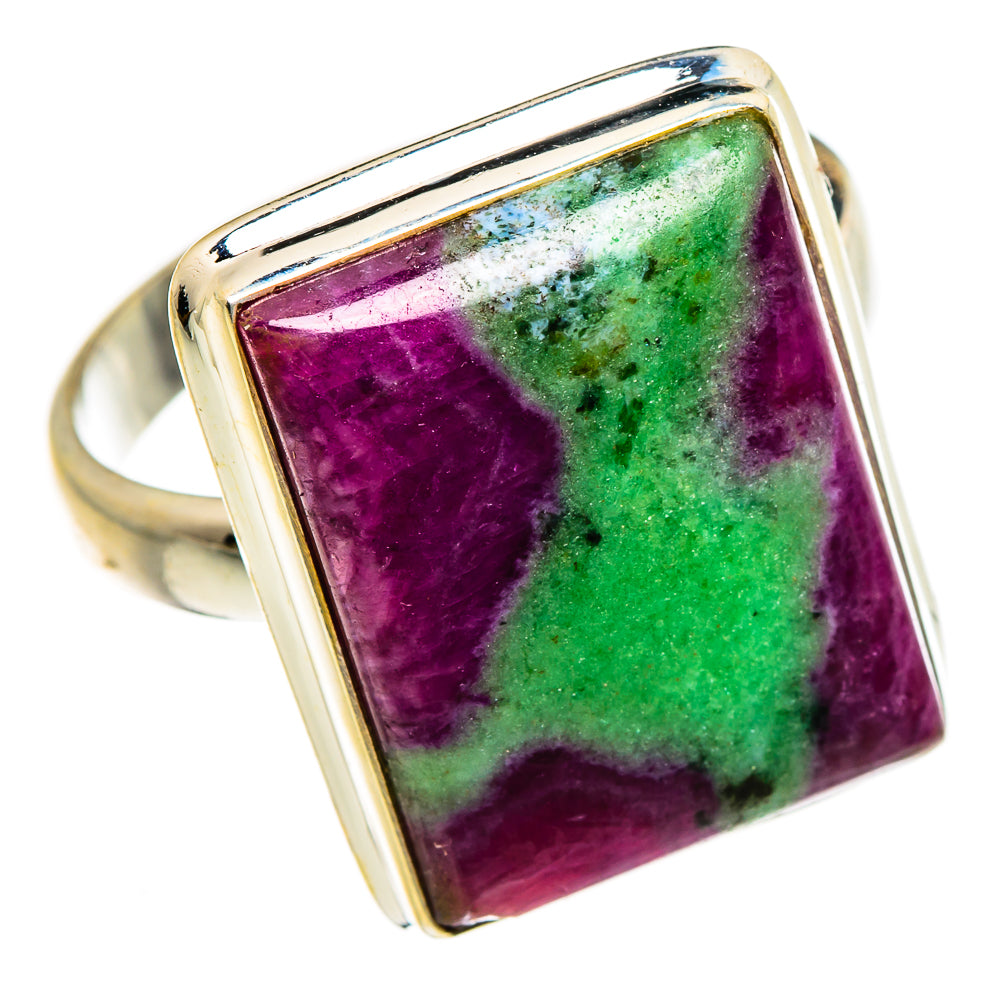 Ruby Zoisite Rings handcrafted by Anasilvercos - RING87329