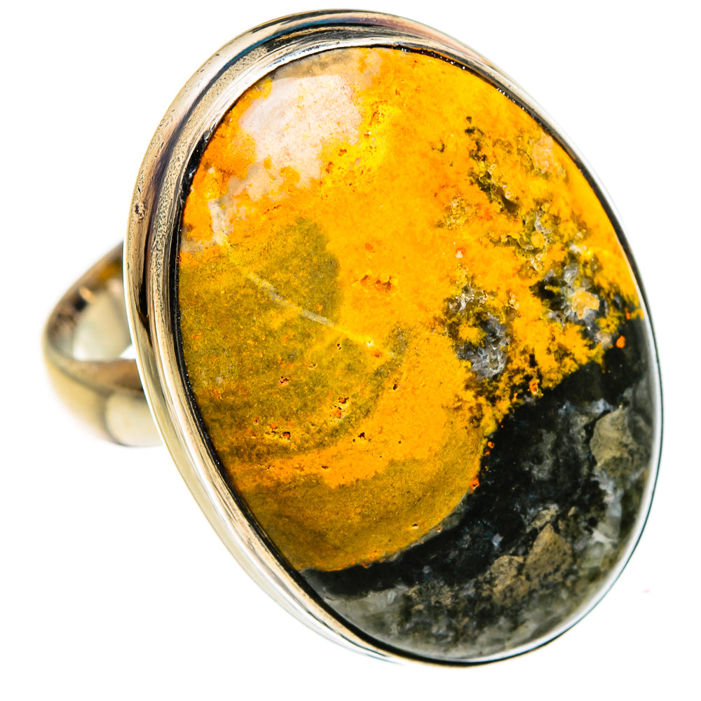 Bumble Bee Jasper Rings handcrafted by Anasilvercos - RING87338