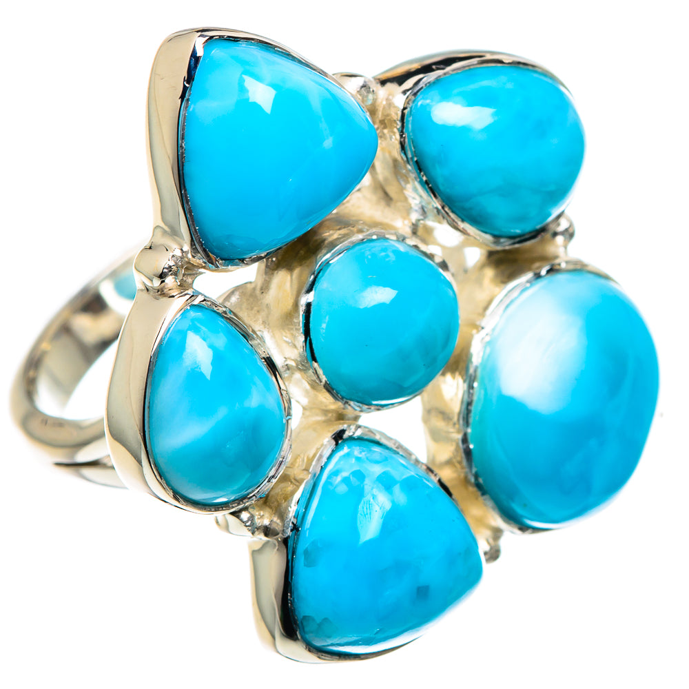 Larimar Rings handcrafted by Anasilvercos - RING87349