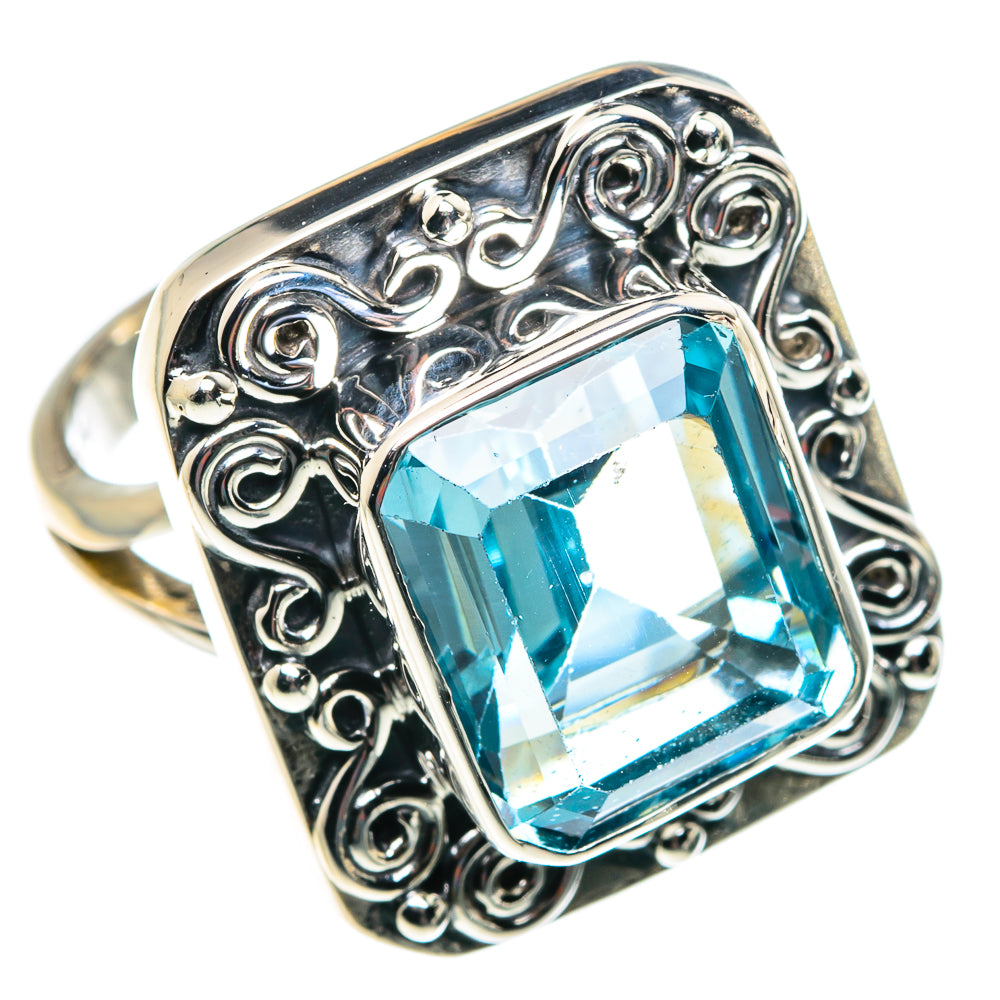 Blue Topaz Rings handcrafted by Anasilvercos - RING87356