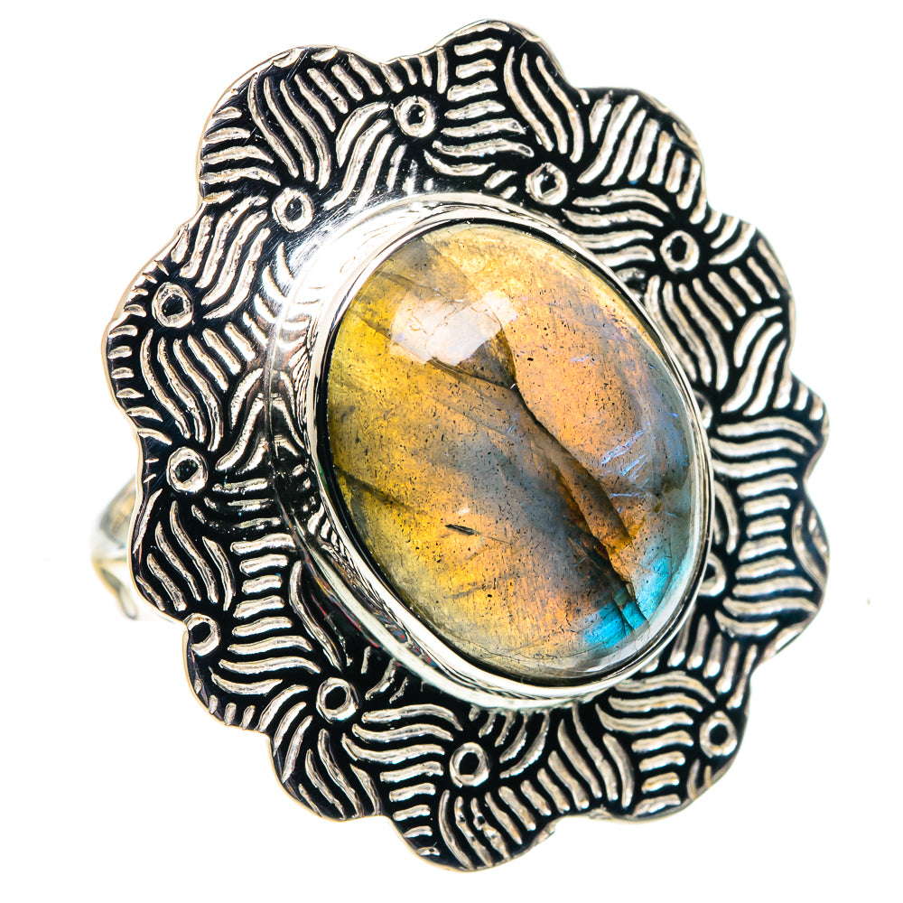 Labradorite Rings handcrafted by Anasilvercos - RING87368