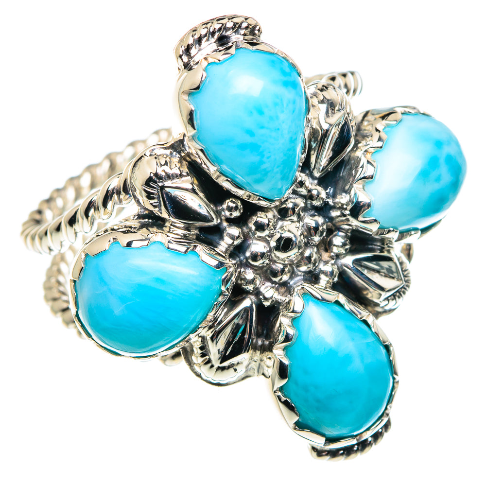 Larimar Rings handcrafted by Anasilvercos - RING87372