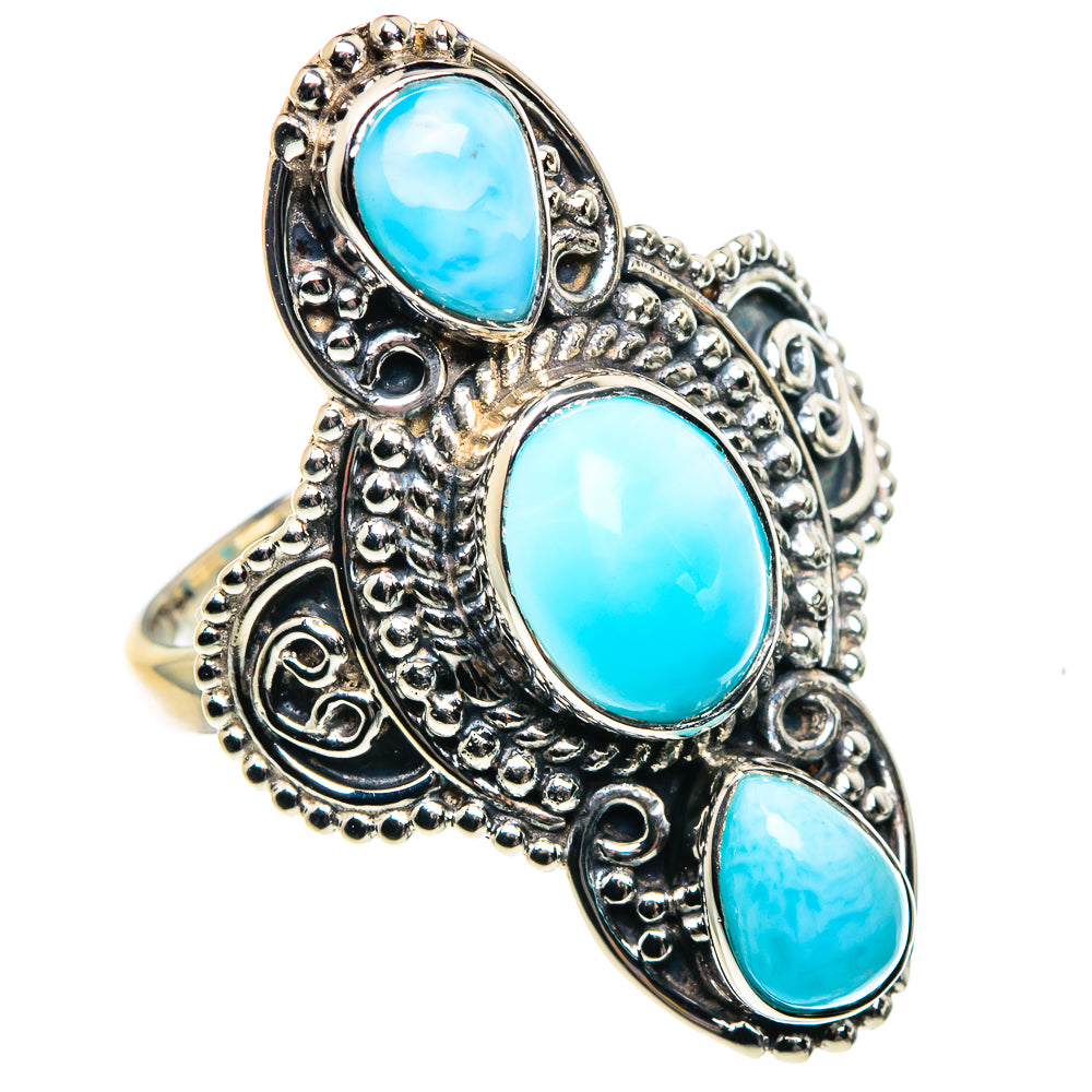 Larimar Rings handcrafted by Anasilvercos - RING87374