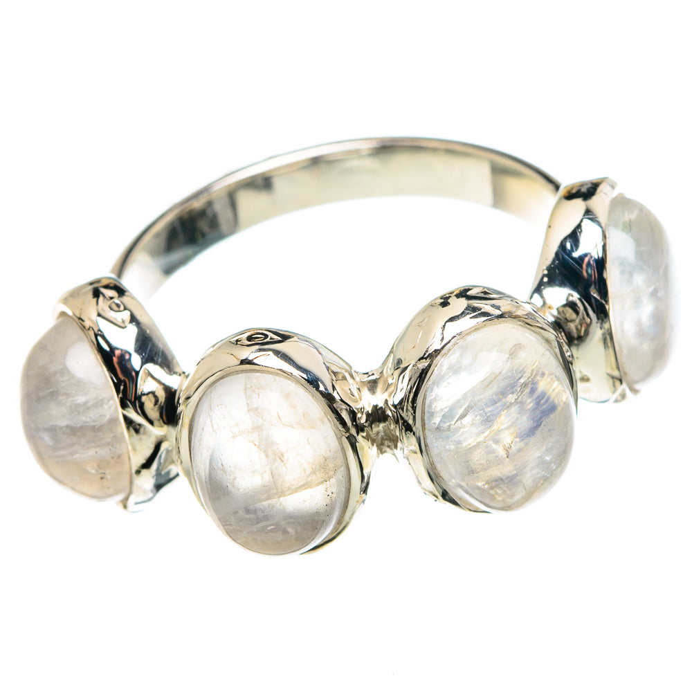 Rainbow Moonstone Rings handcrafted by Anasilvercos - RING87386