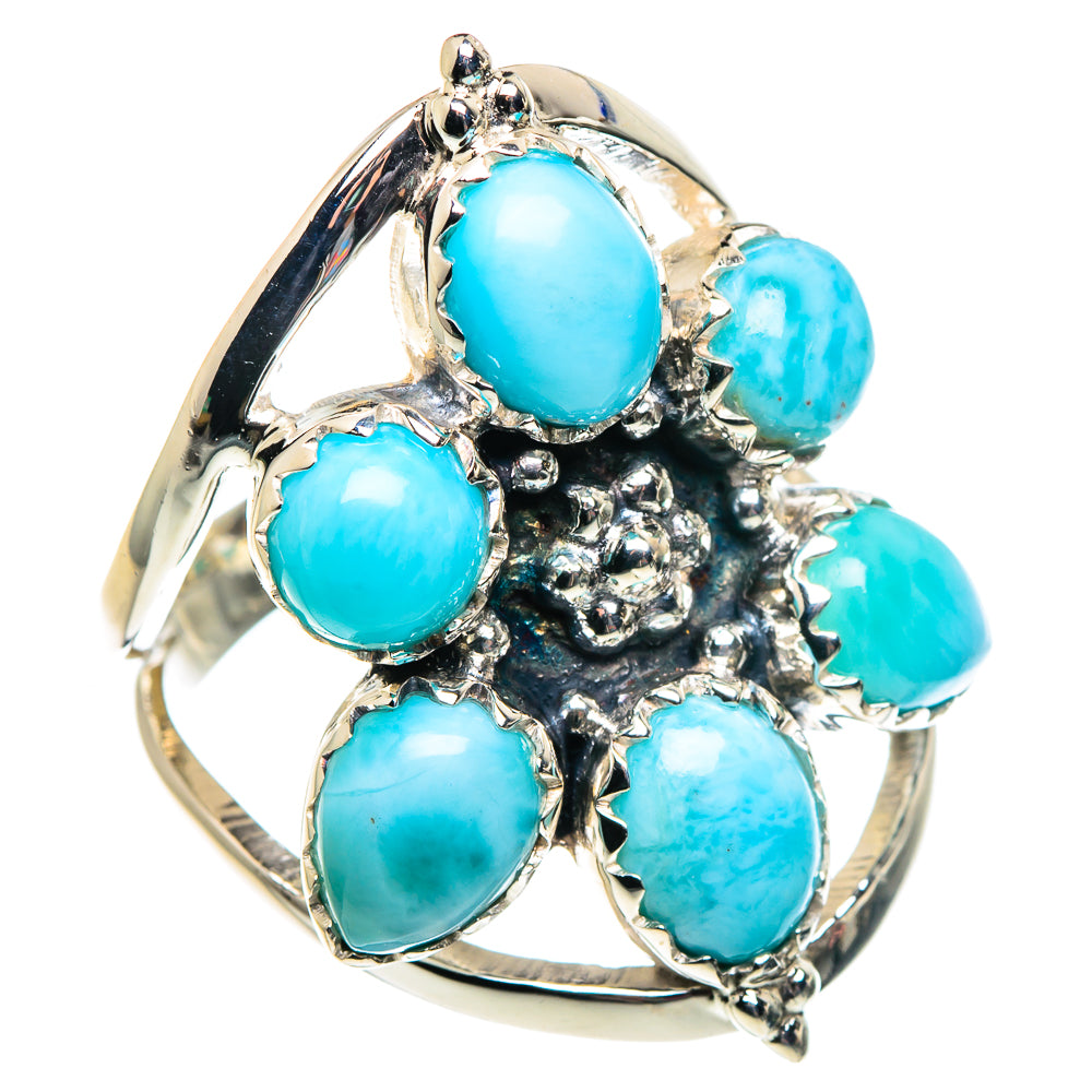 Larimar Rings handcrafted by Anasilvercos - RING87397