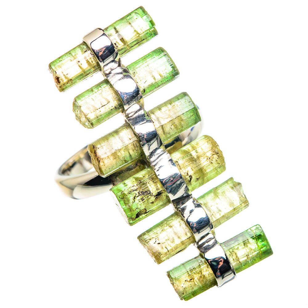 Green Tourmaline Rings handcrafted by Anasilvercos - RING87400