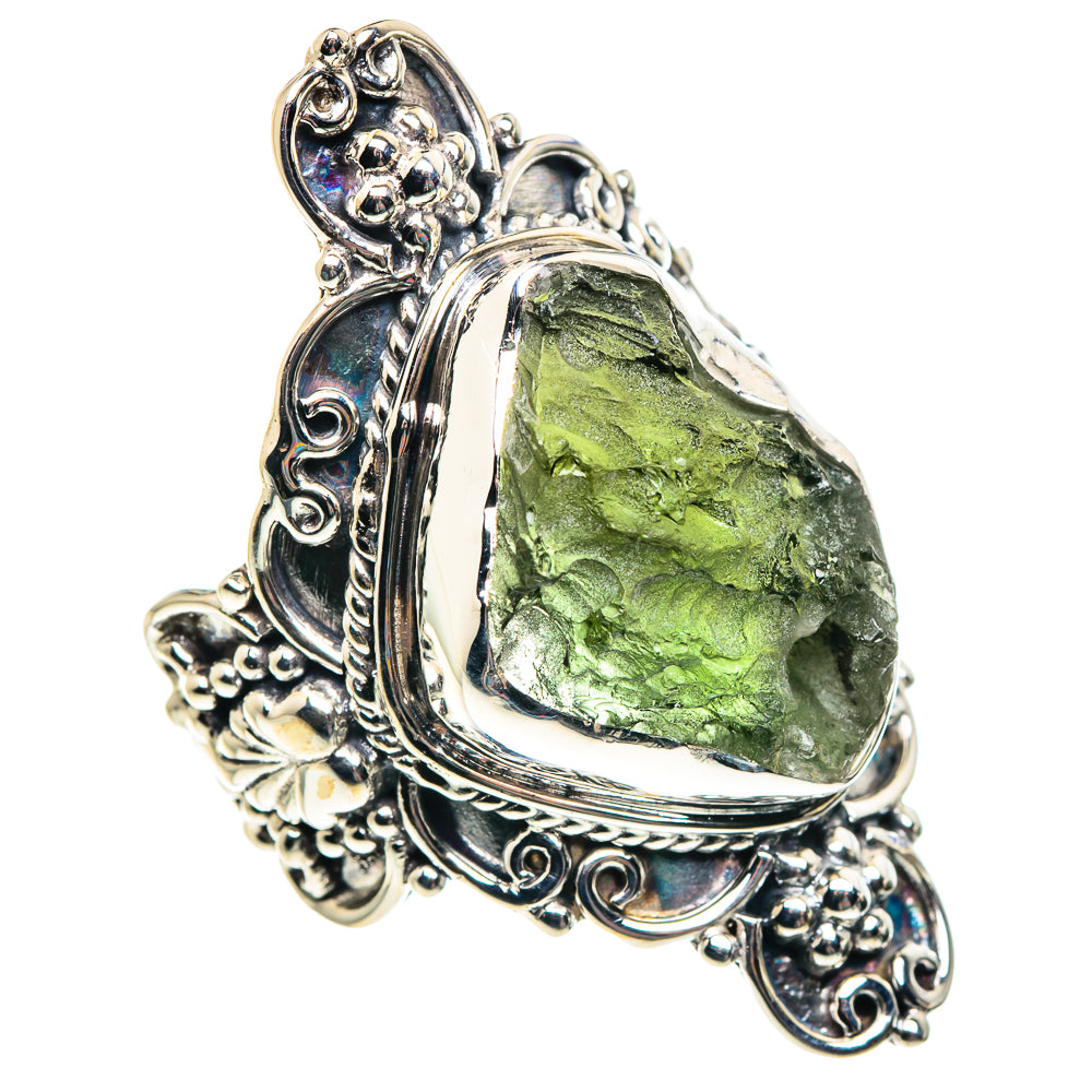 Czech Moldavite Rings handcrafted by Anasilvercos - RING87401