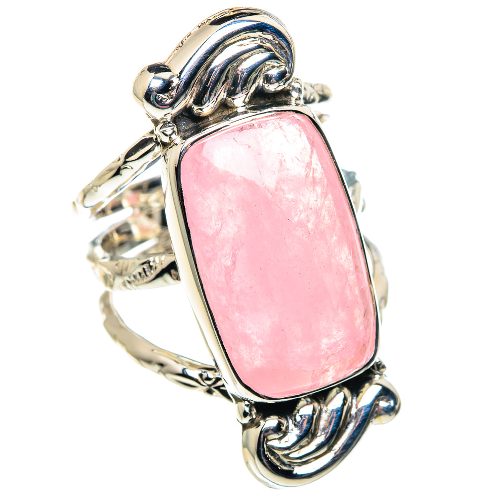 Rose Quartz Rings handcrafted by Anasilvercos - RING87404