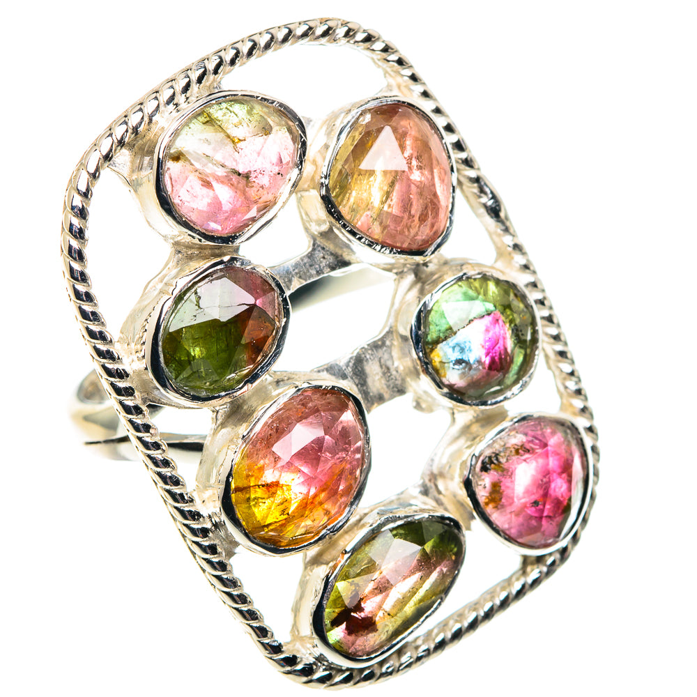Watermelon Tourmaline Rings handcrafted by Anasilvercos - RING87413