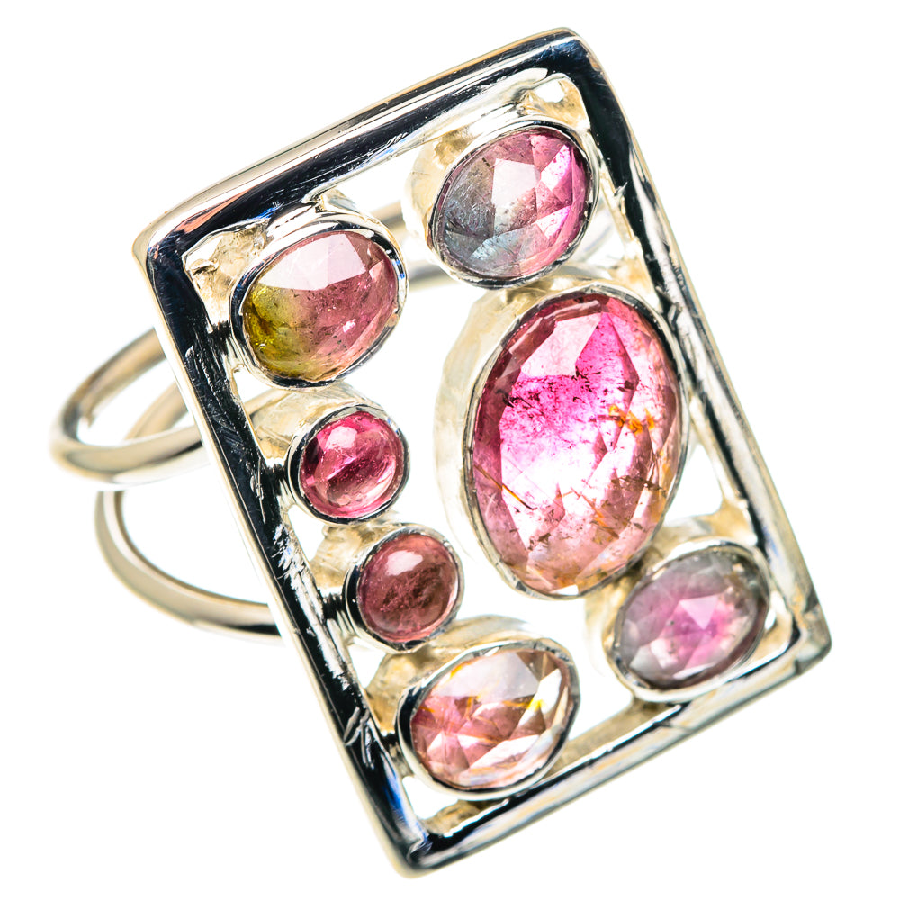 Watermelon Tourmaline Rings handcrafted by Anasilvercos - RING87428