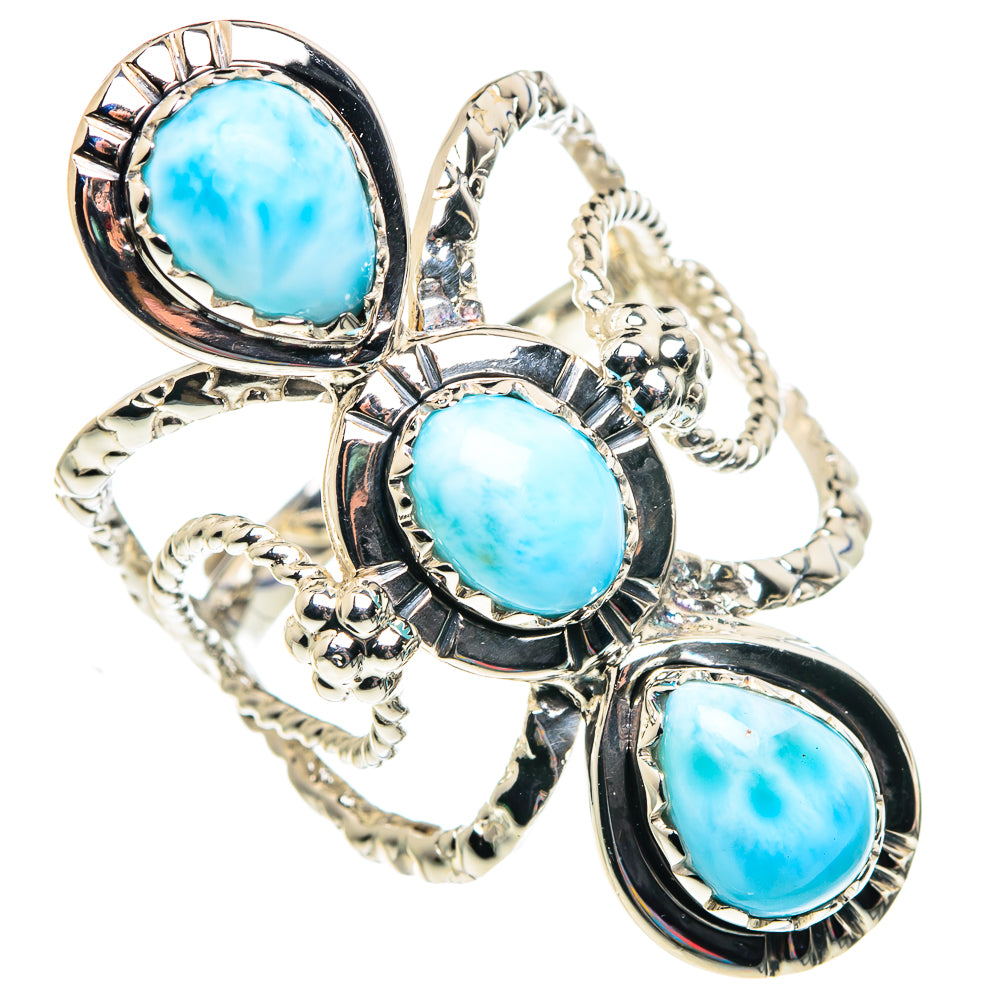 Larimar Rings handcrafted by Anasilvercos - RING87450