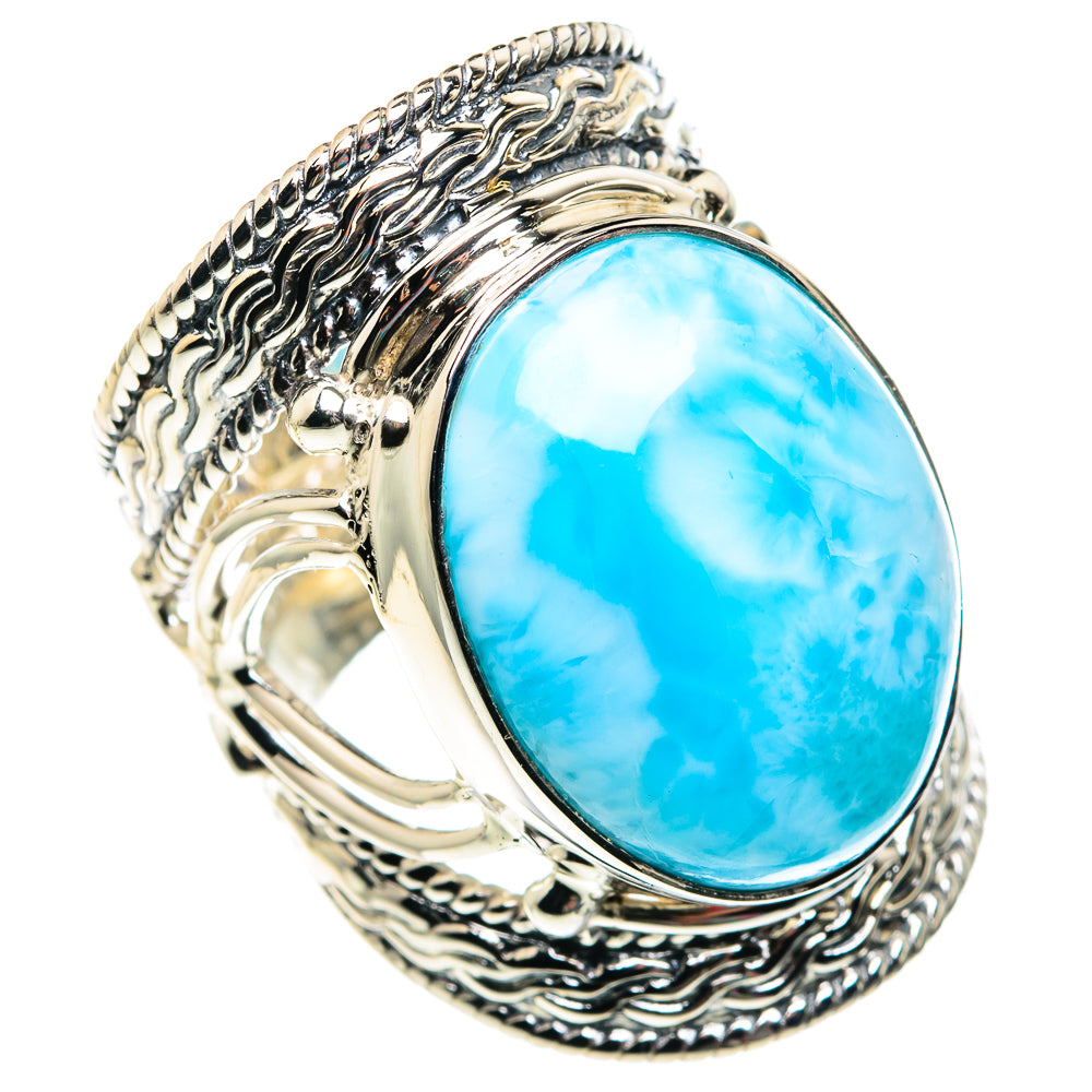 Larimar Rings handcrafted by Anasilvercos - RING87465