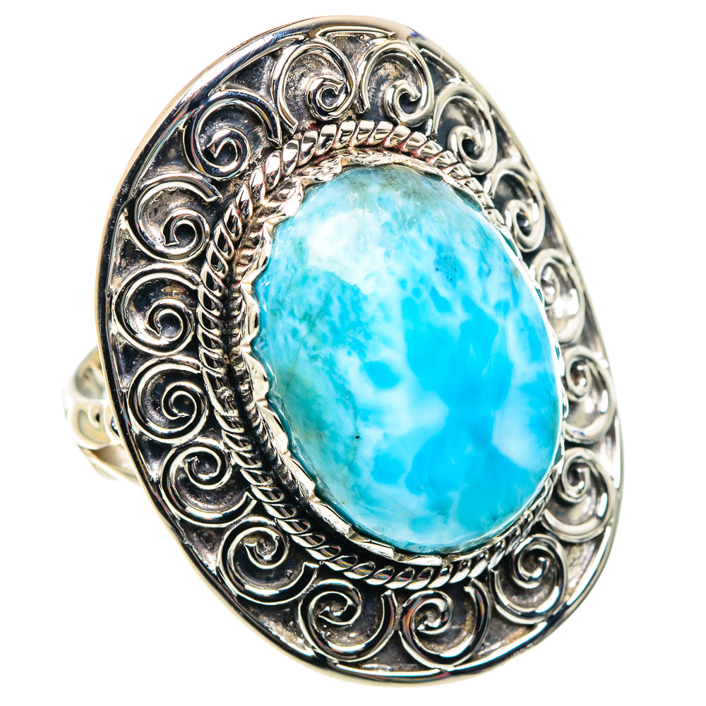 Larimar Rings handcrafted by Anasilvercos - RING87467
