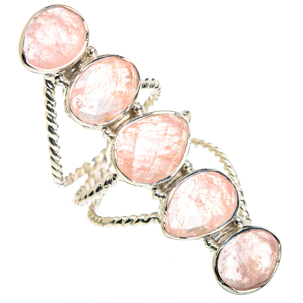 Rose Quartz Rings handcrafted by Anasilvercos - RING87489