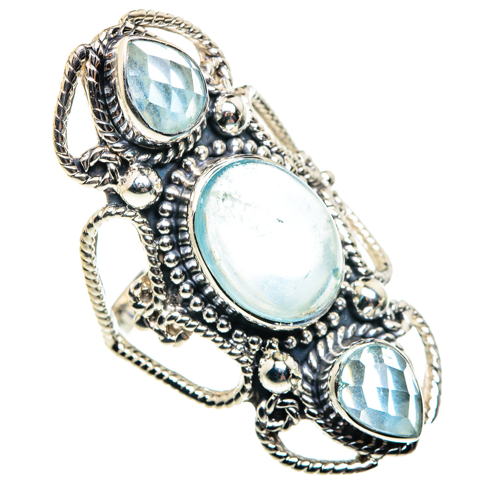 Aquamarine Rings handcrafted by Anasilvercos - RING87503