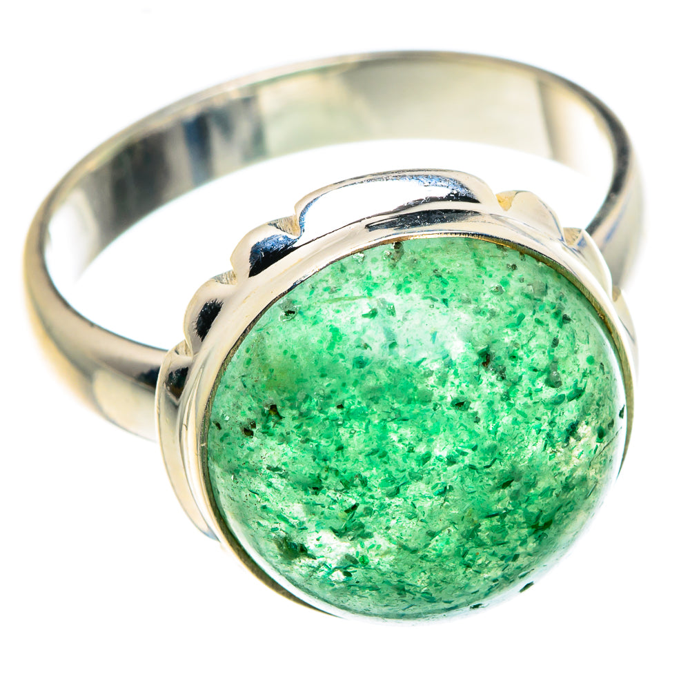 Green Aventurine Rings handcrafted by Anasilvercos - RING87532