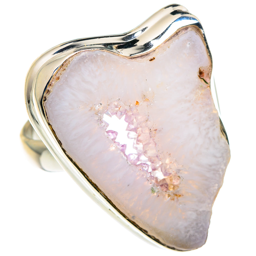 White Geode Slice Rings handcrafted by Anasilvercos - RING87542