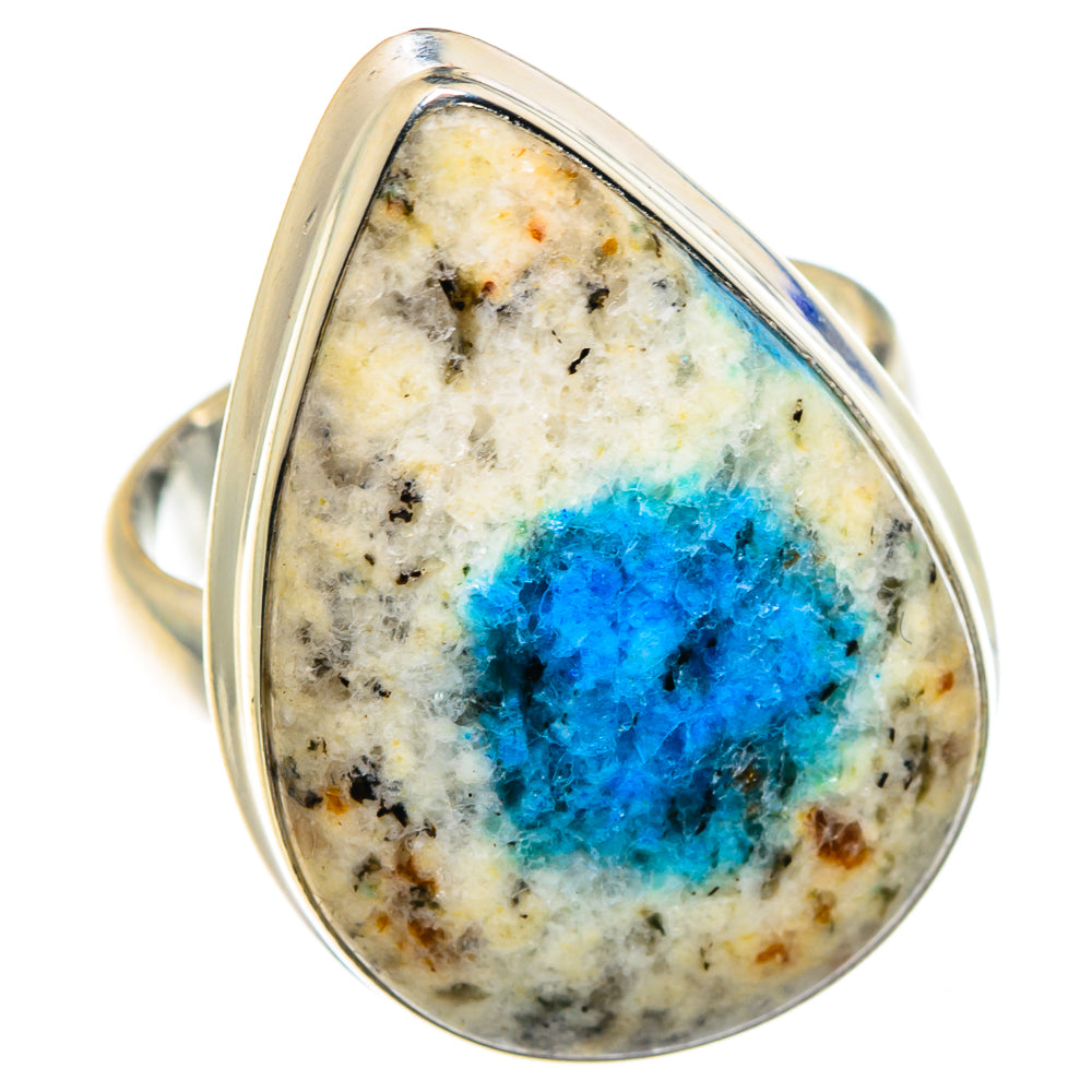 K2 Blue Azurite Rings handcrafted by Anasilvercos - RING87548