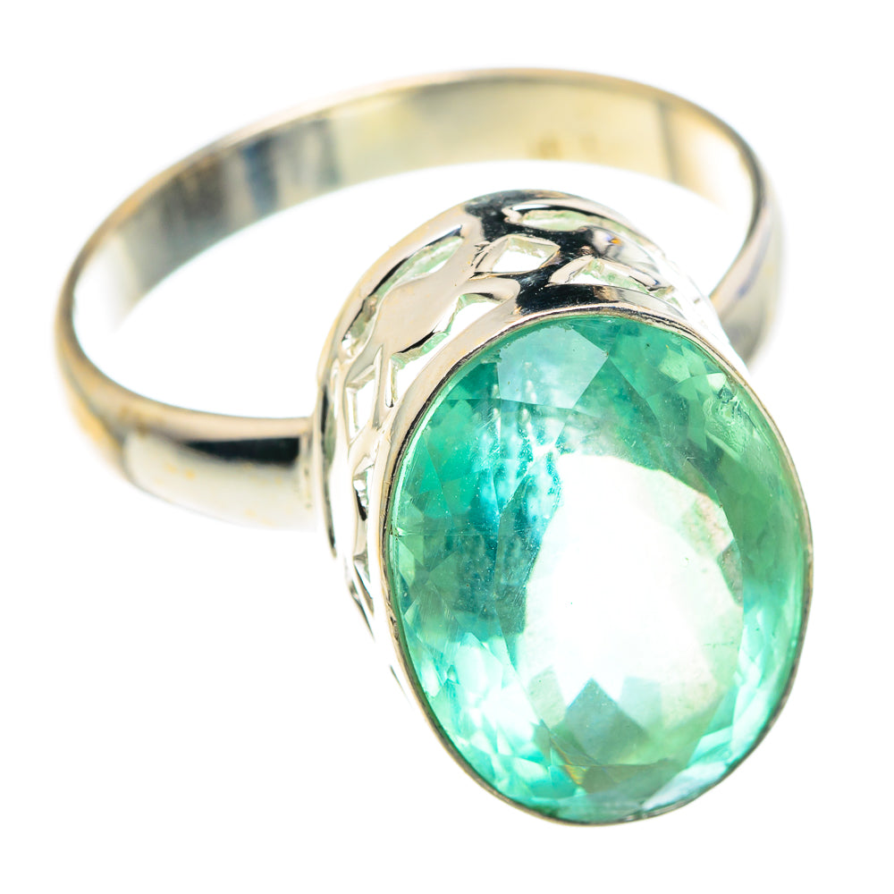 Green Fluorite Rings handcrafted by Anasilvercos - RING87549