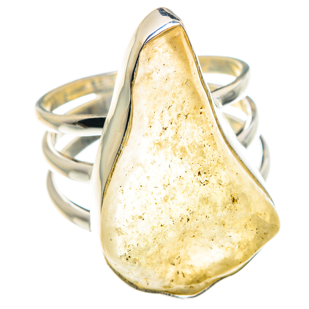 Libyan Desert Glass Rings handcrafted by Anasilvercos - RING87551