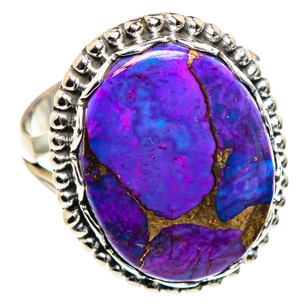 Purple Copper Composite Turquoise Rings handcrafted by Anasilvercos - RING87553