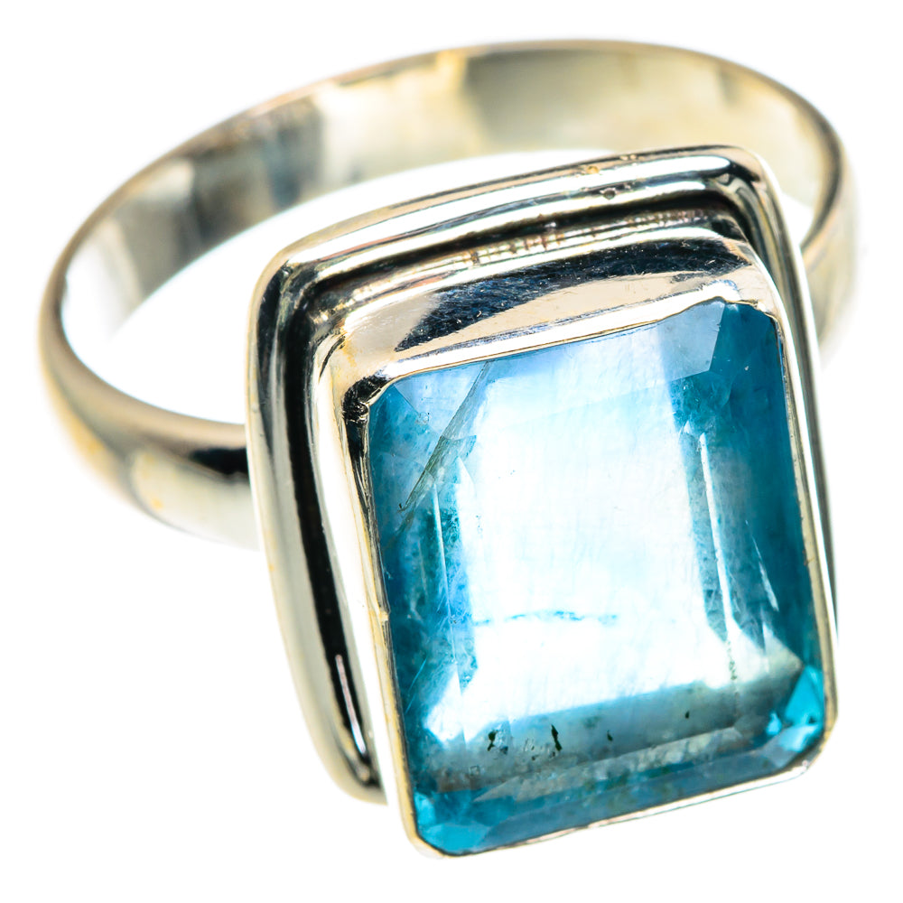 Blue Fluorite Rings handcrafted by Anasilvercos - RING87562