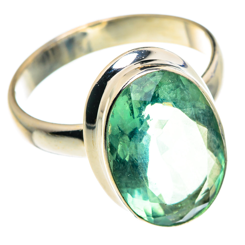 Green Fluorite Rings handcrafted by Anasilvercos - RING87565