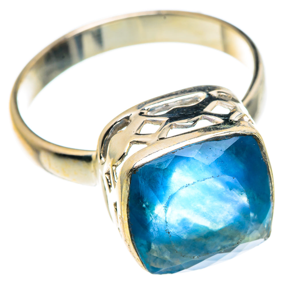 Blue Fluorite Rings handcrafted by Anasilvercos - RING87576