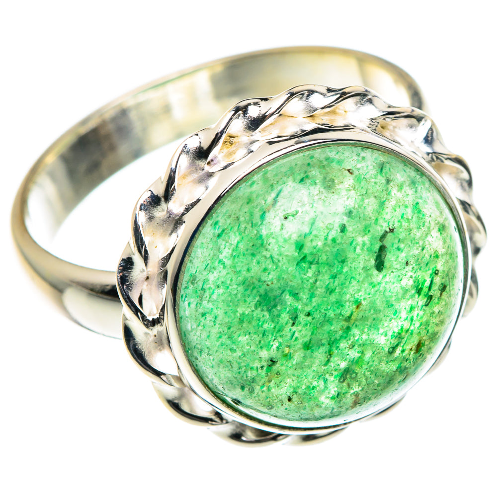 Green Aventurine Rings handcrafted by Anasilvercos - RING87578