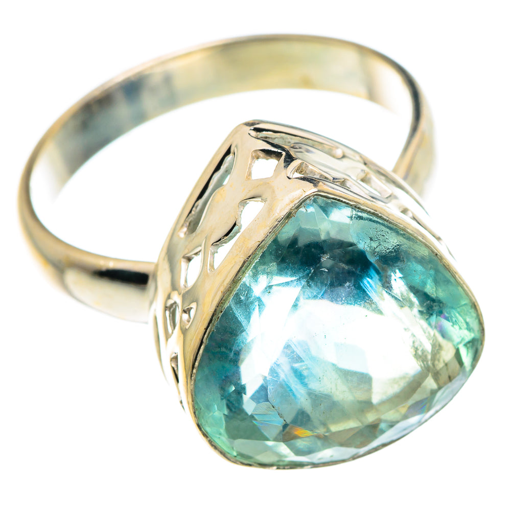 Blue Fluorite Rings handcrafted by Anasilvercos - RING87587