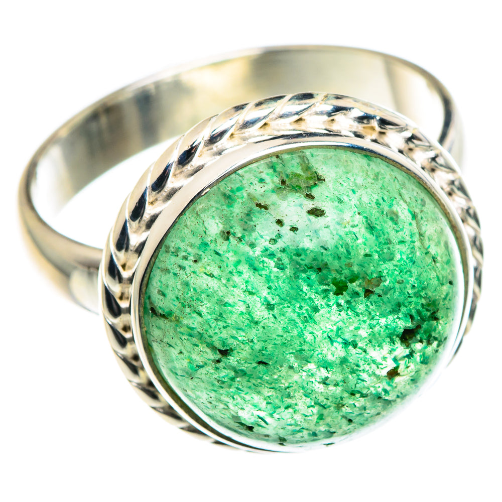 Green Aventurine Rings handcrafted by Anasilvercos - RING87590