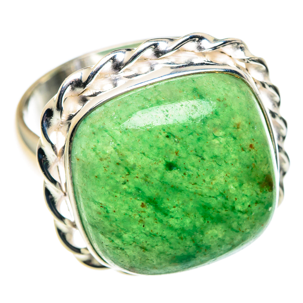 Green Aventurine Rings handcrafted by Anasilvercos - RING87597