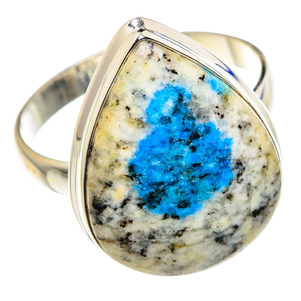 K2 Blue Azurite Rings handcrafted by Anasilvercos - RING87619 - Photo 2