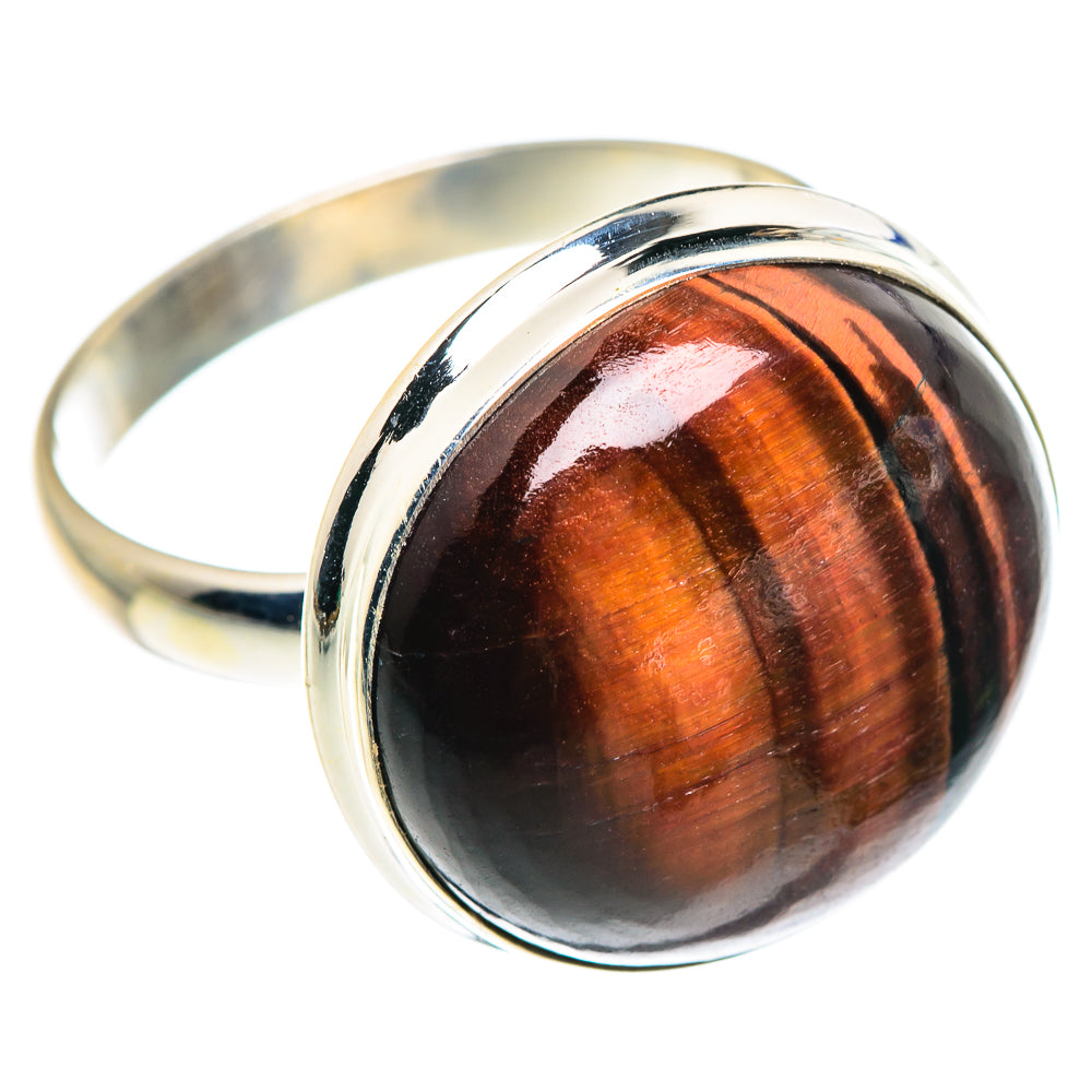 Red Tiger Eye Rings handcrafted by Anasilvercos - RING87625